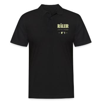 Râler c'est ma passion n° 1 - Polo Homme - noir - Devant - Kai (181cm)