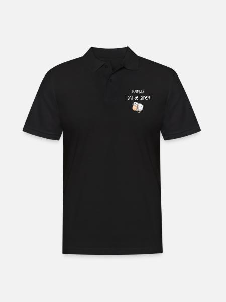 Pourquoi tant de laine? humour - Polo Homme - noir