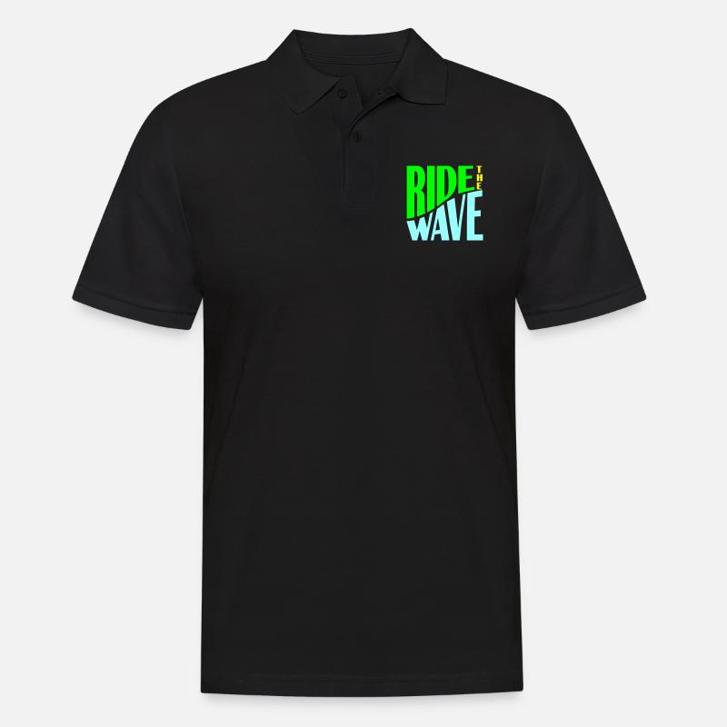 Ride the Wave plotter - Männer Poloshirt - Schwarz