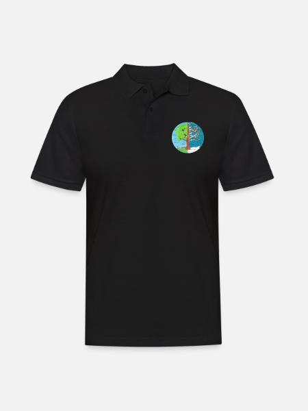 Sommer und Winter - Männer Poloshirt - Schwarz