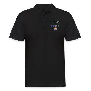 Talk less read more - Men's Polo Shirt - black - Front - Kai (181cm)