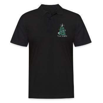 Mops Hund Weihnachten Hunderasse - Männer Poloshirt - Schwarz - Vorne - Kai (181cm)