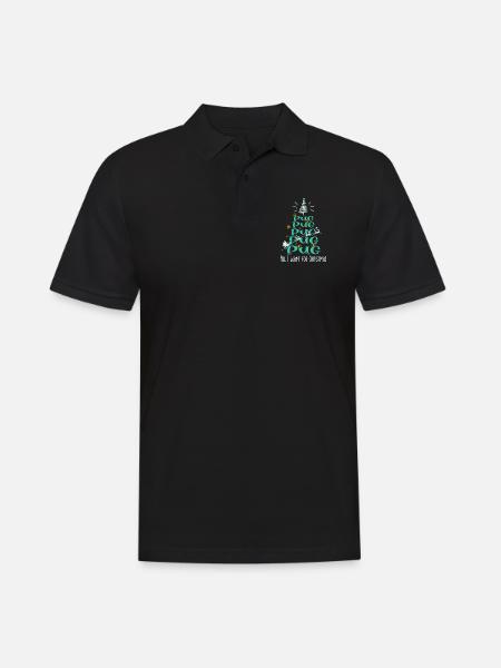 Mops Hund Weihnachten Hunderasse - Männer Poloshirt - Schwarz