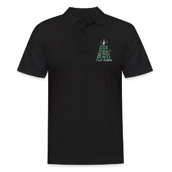 Beagle Hund Weihnachten Hunderasse - Männer Poloshirt - Schwarz - Vorne - Kai (181cm)