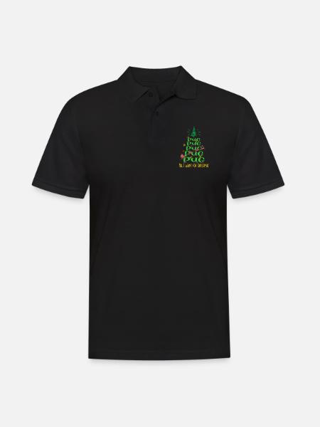 Mops Hund Weihnachten Hunderasse - Männer Poloshirt - Schwarz