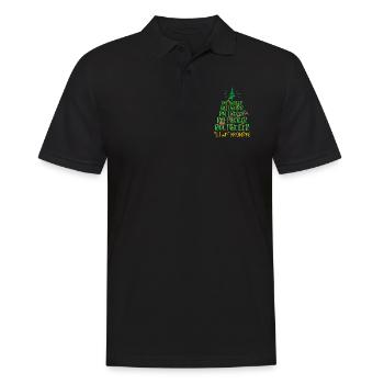 Rottweiler Hund Weihnachten Hunderasse - Männer Poloshirt - Schwarz - Vorne - Kai (181cm)