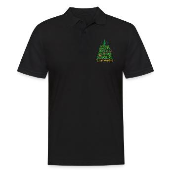 Dackel Hund Weihnachten Hunderasse - Männer Poloshirt - Schwarz - Vorne - Kai (181cm)
