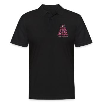 Argentinischer Hund Hund Weihnachten Hunderasse - Männer Poloshirt - Schwarz - Vorne - Kai (181cm)