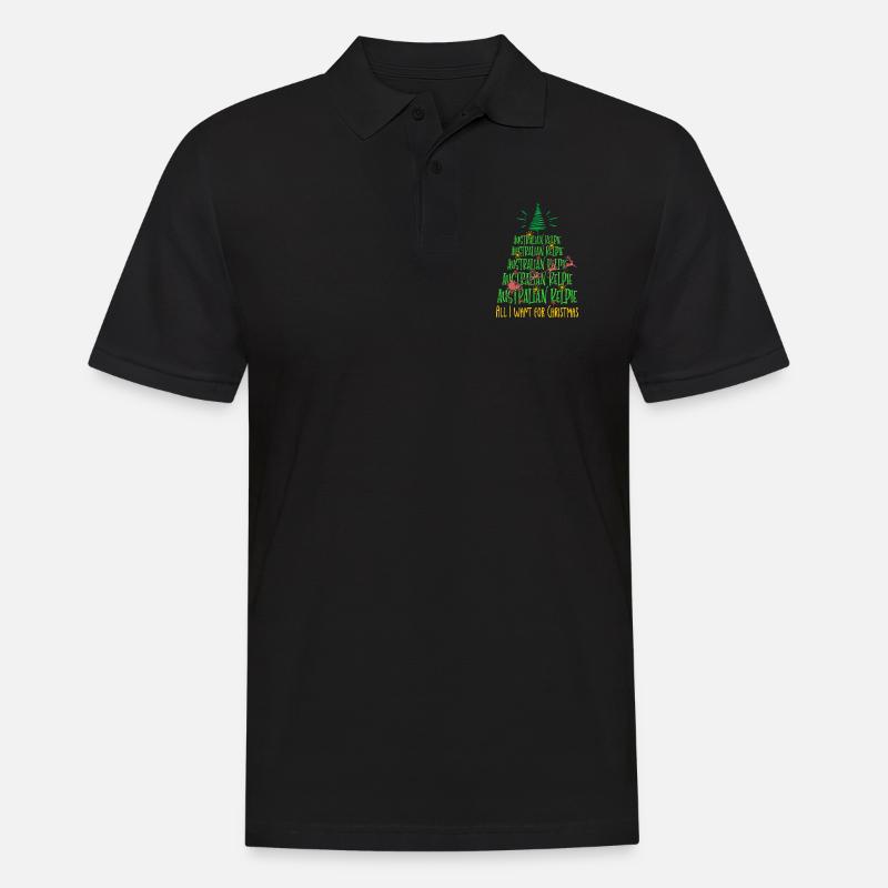 Australischer Kelpie Hund Weihnachten Hunderasse - Männer Poloshirt - Schwarz