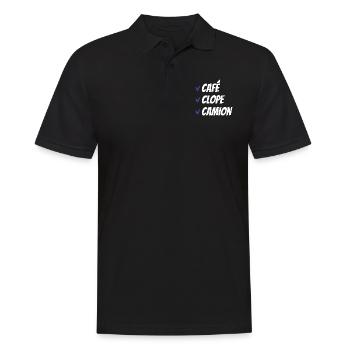 Café clope camion - Polo Homme - noir - Devant - Kai (181cm)