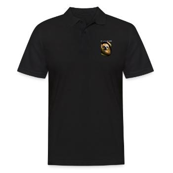 schlafendes Faultier - Männer Poloshirt - Schwarz - Vorne - Kai (181cm)