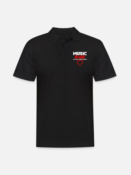 life music logo - Men's Polo Shirt - black