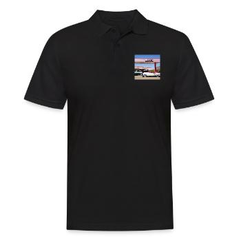 C04 - Männer Poloshirt - Schwarz - Vorne - Kai (181cm)