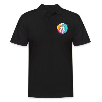 Les jumelles Gémini - Polo Homme - noir - Devant - Kai (181cm)