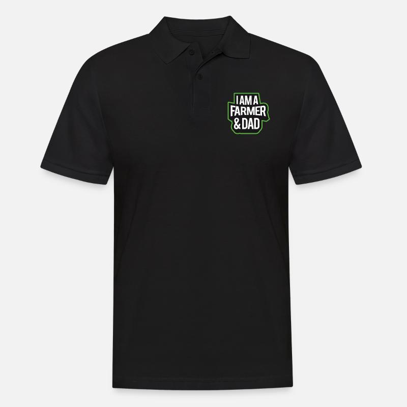I'm A Farmer And Dad - Männer Poloshirt - Schwarz