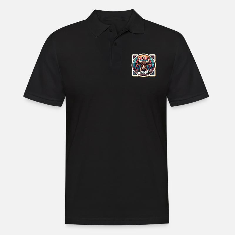 Taurus Sternzeichen - Männer Poloshirt - Schwarz