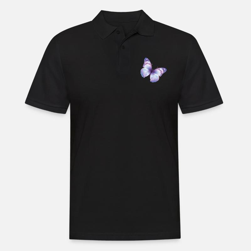 Butterfly - Männer Poloshirt - Schwarz