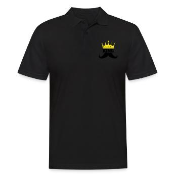 King Beard - Männer Poloshirt - Schwarz - Vorne - Kai (181cm)