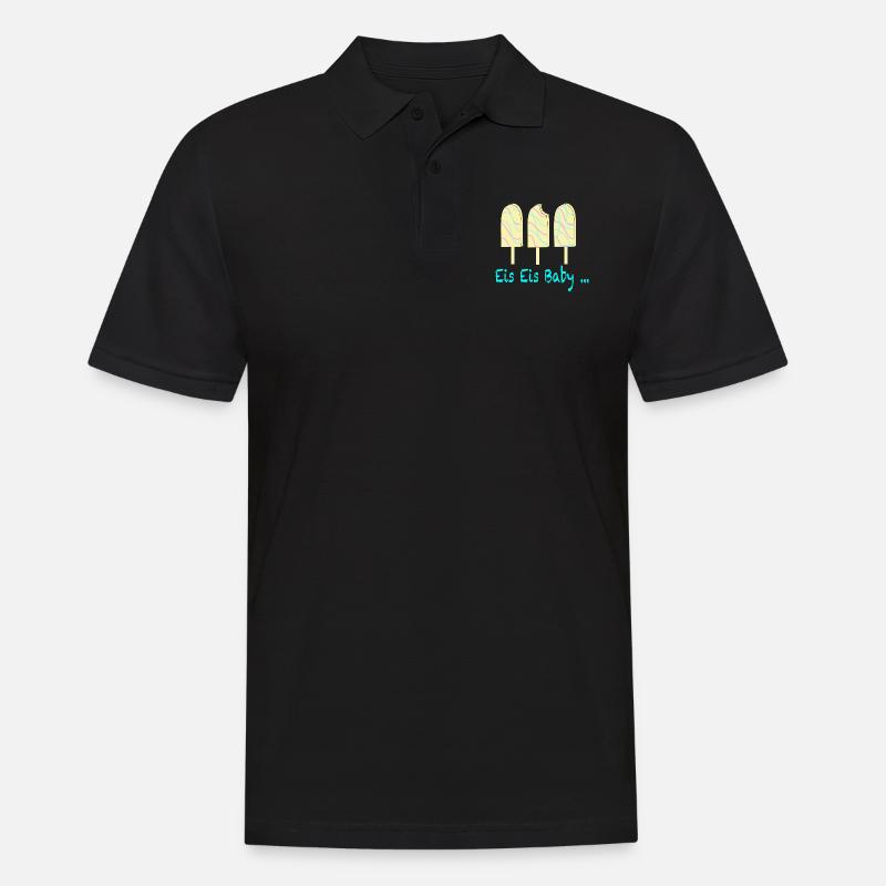 Eis Eis Baby - Männer Poloshirt - Schwarz