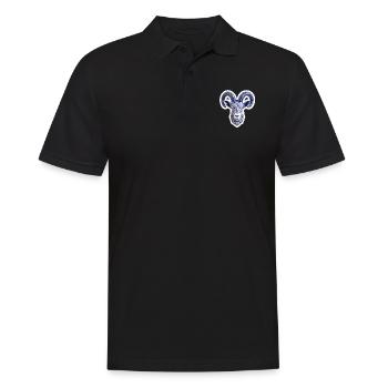 Ceramic deer head - Men's Polo Shirt - black - Front - Kai (181cm)