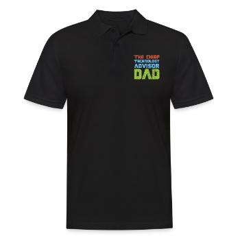 The Chief Technology Advisor Dad - Men's Polo Shirt - black - Front - Kai (181cm)