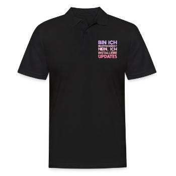 Bin Ich Multitasking? Nein, Ich Installiere... - Männer Poloshirt - Schwarz - Vorne - Kai (181cm)
