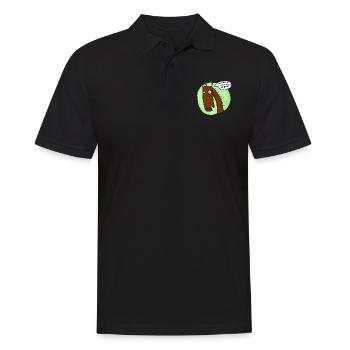 Je ne vais pas dans les bars - Polo Homme - noir - Devant - Kai (181cm)