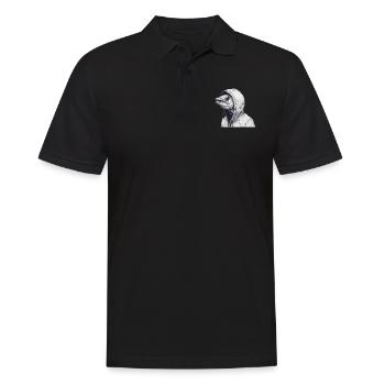 Piranha-Head Fisherman Hybrid - Männer Poloshirt - Schwarz - Vorne - Kai (181cm)