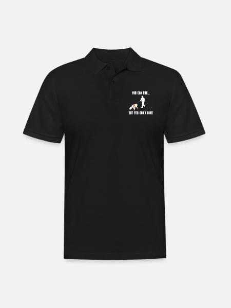 You can run but you can´t hide! - Männer Poloshirt - Schwarz