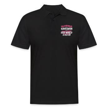 HAUSWIRTSCHAFTERIN - Die Auserwählte - Männer Poloshirt - Schwarz - Vorne - Kai (181cm)