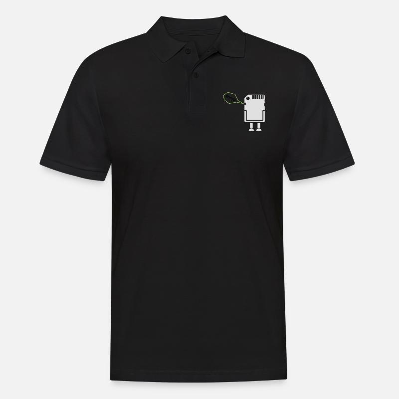 SD Männchen - Männer Poloshirt - Schwarz