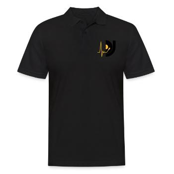 music_pulse_dj - Männer Poloshirt - Schwarz - Vorne - Kai (181cm)