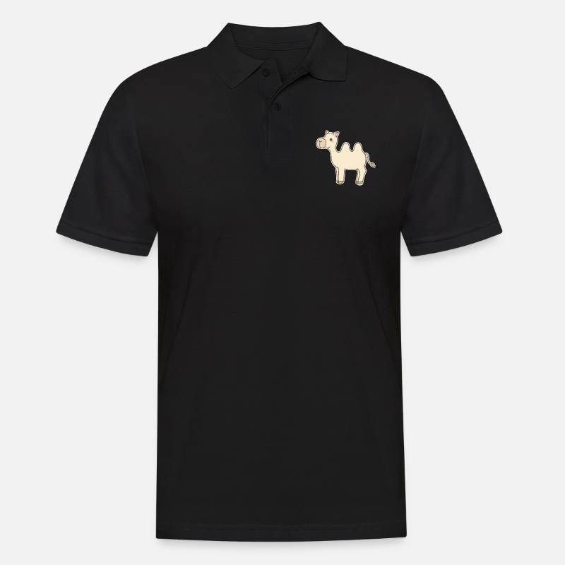 Kamel - Männer Poloshirt - Schwarz