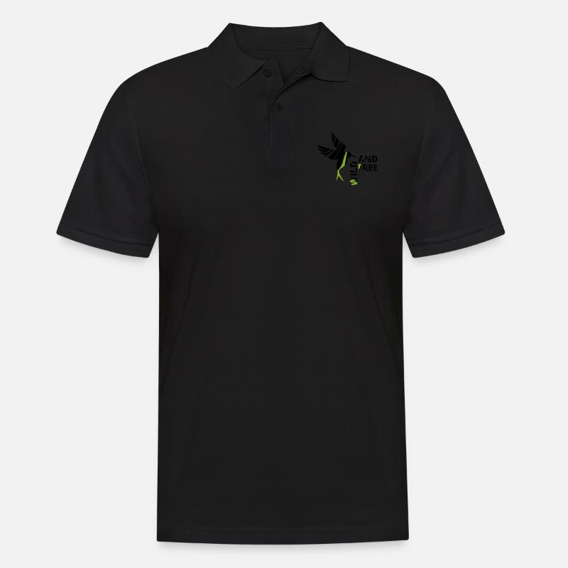 GOWILD Zebravogel - Kolibristyle - Männer Poloshirt - Schwarz