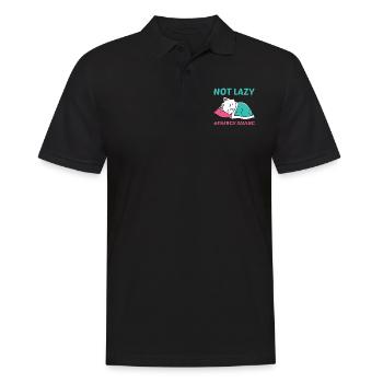Not Lazy - Men's Polo Shirt - black - Front - Kai (181cm)