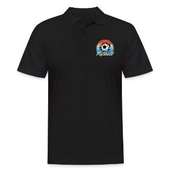 Fußball Vintage Retro Style Geburtstags Geschenk - Männer Poloshirt - Schwarz - Vorne - Kai (181cm)