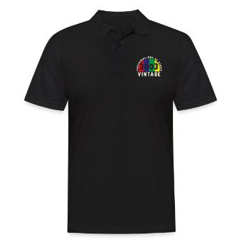 Jahrgang 2003 Retro - Bursdag - Männer Poloshirt - Schwarz - Vorne - Kai (181cm)