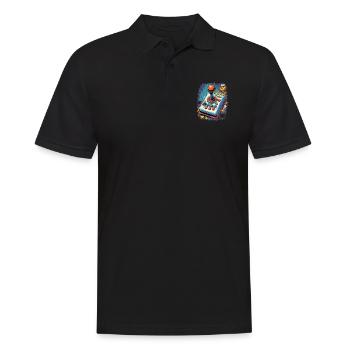 Retro Gamer Joystick / Controller Console Games - Men's Polo Shirt - black - Front - Kai (181cm)