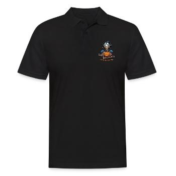 Clown effrayant citrouille d’Halloween avec chapeau de sorcière - Polo Homme - noir - Devant - Kai (181cm)