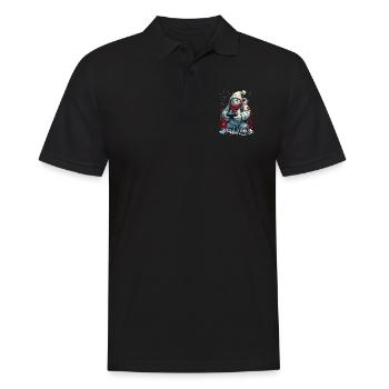 Méchant Noël Gamer Bonhomme de neige Joyeux Noël - Polo Homme - noir - Devant - Kai (181cm)
