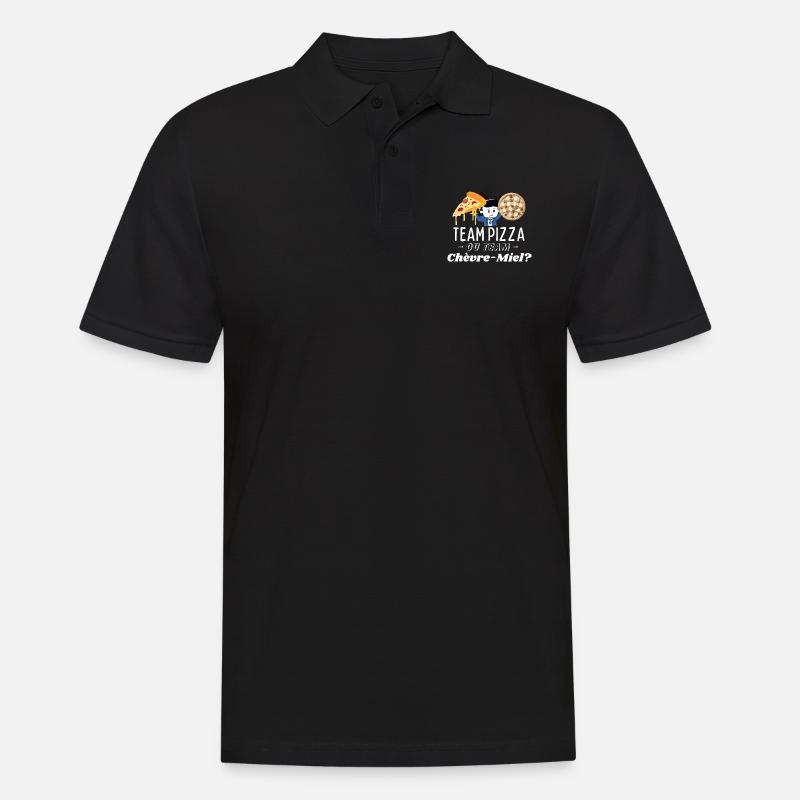 Team Pizza oder Team Chèvre-Miel? - Männer Poloshirt - Schwarz