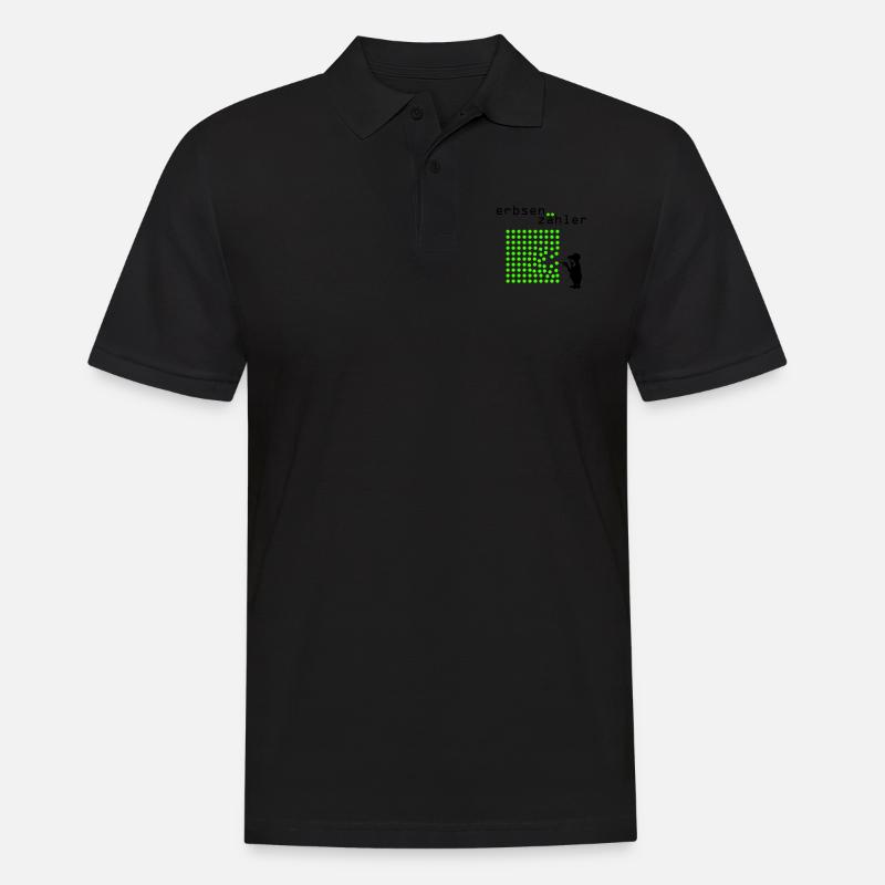 Erbsenzähler - Männer Poloshirt - Schwarz