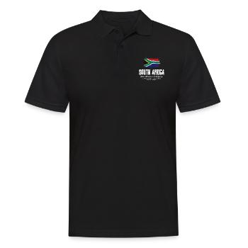 South Africa Flag Logo - Männer Poloshirt - Schwarz - Vorne - Kai (181cm)