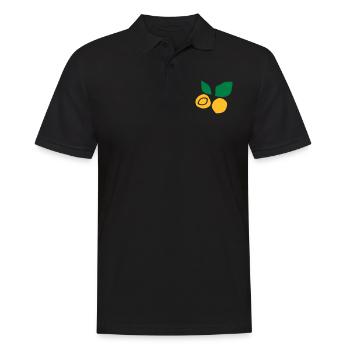 Aprikosenfrucht c2 - Männer Poloshirt - Schwarz - Vorne - Kai (181cm)