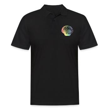 Jakobsmuschel - Männer Poloshirt - Schwarz - Vorne - Kai (181cm)