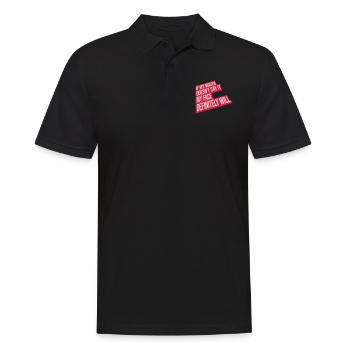 my face definitely will - Männer Poloshirt - Schwarz - Vorne - Kai (181cm)