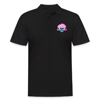 Feu Crâne Fumée Rose Squelette Flammes 10 - Polo Homme - noir - Devant - Kai (181cm)