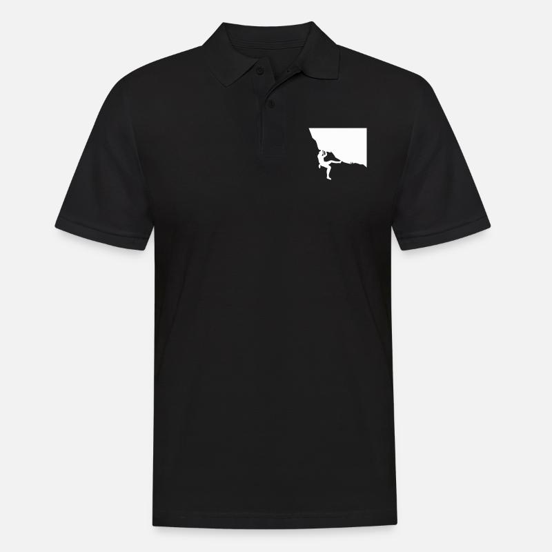 climbing - Männer Poloshirt - Schwarz