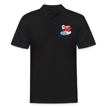 French fries fast food - Men's Polo Shirt - black - Front - Kai (181cm)