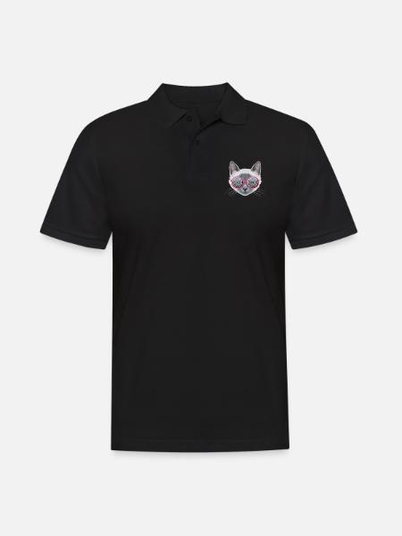 Hypnotic Cat - Men's Polo Shirt - black